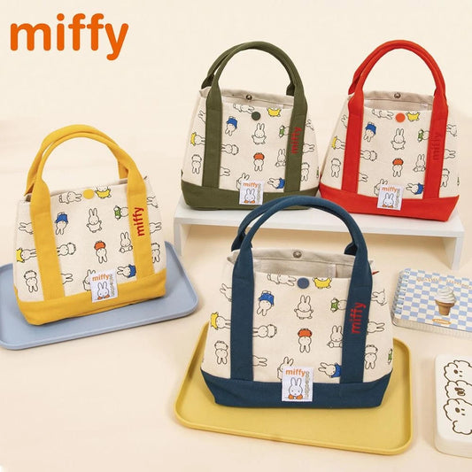Miffy Cute Cartoon Rabbit Canvas Handbag Embroidery Fashion Multifunctional Bag