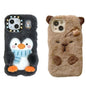 Plush Fluffy Cute Cartoon Shockproof Soft Phone Case For iphone Samsung Covers